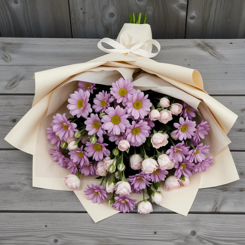 Букет цветов из: Розы и Хризантемы в Перевозе