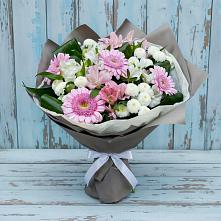Букет цветов из:  Герберы, Альстромерии и Хризантемы в Перевозе