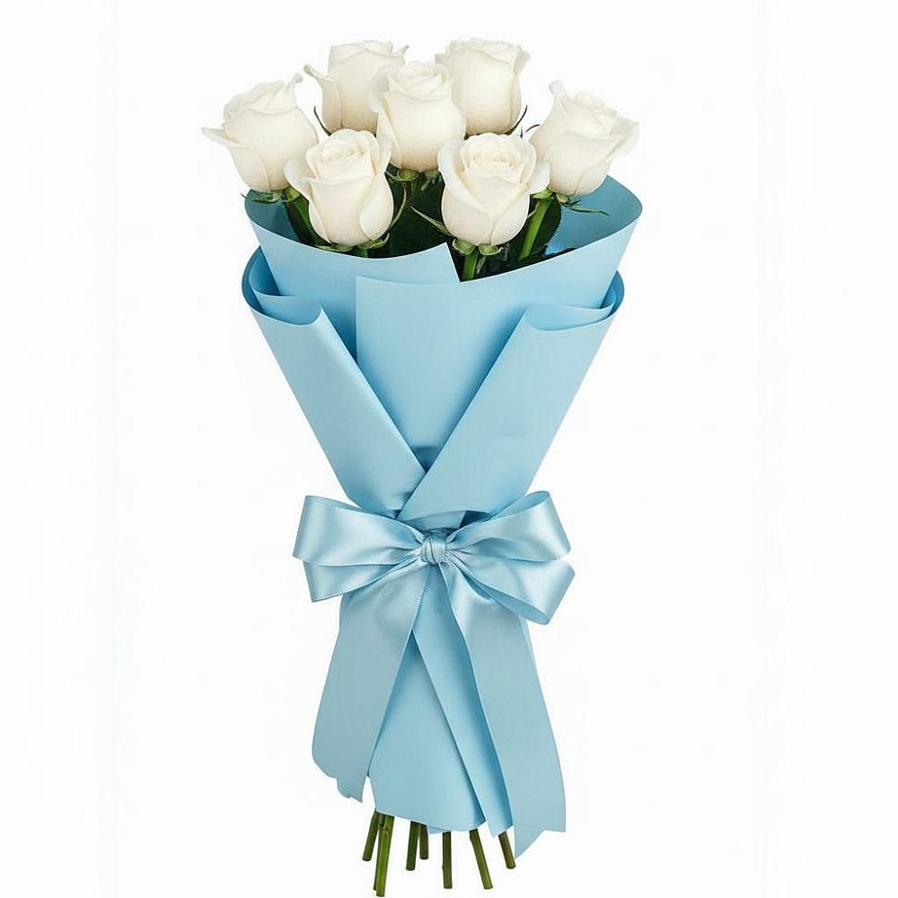 Букет 7 белых роз Проуд в Перевозе