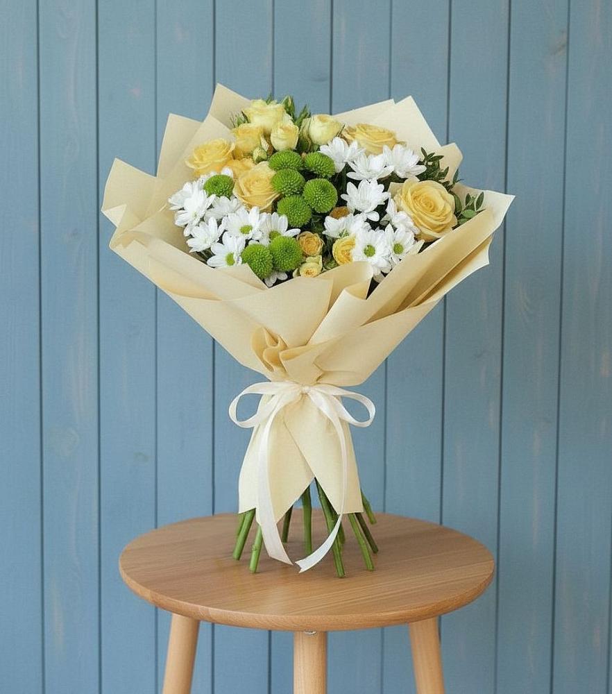 Букет цветов из: Хризантемы и Розы в Перевозе