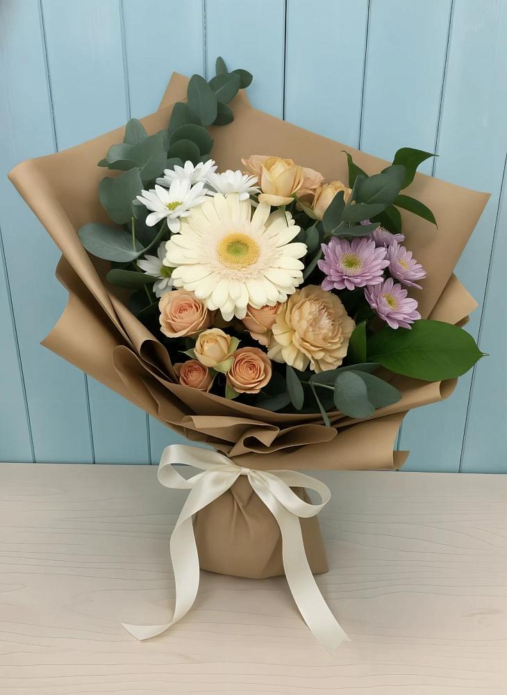 Букет цветов из: Герберы и Хризантемы в Перевозе