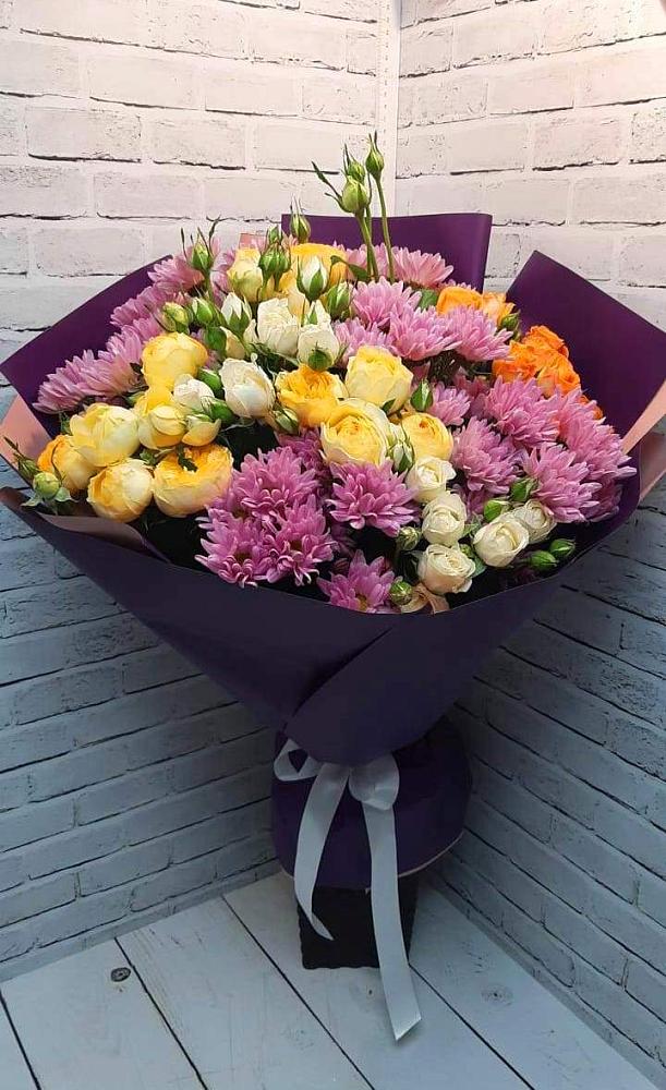 Букет цветов из: Хризантемы и Розы в Перевозе