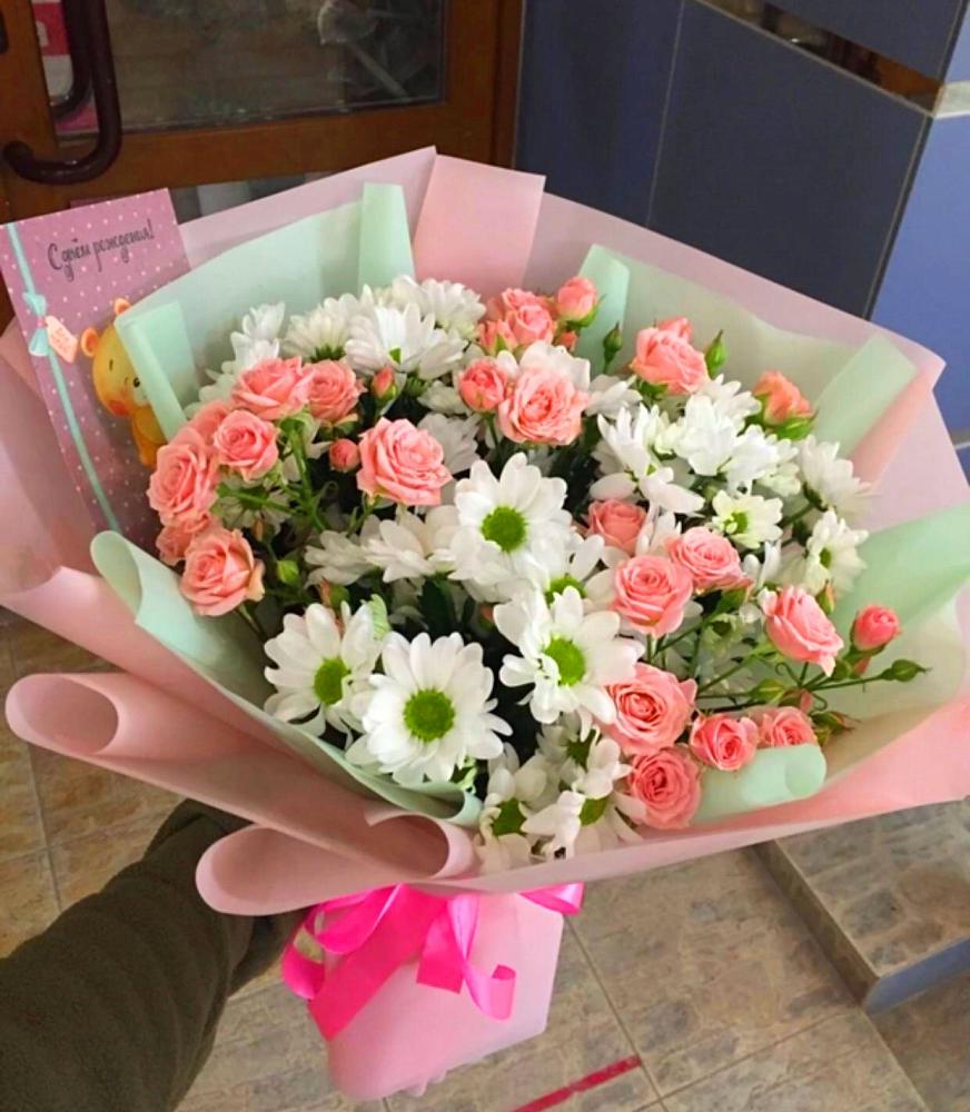 Букет цветов из: Розы и Хризантемы в Перевозе