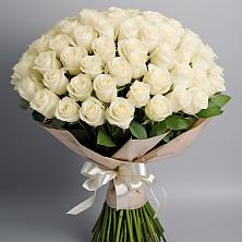 Букет 101 беля роза Белоснежка в Перевозе