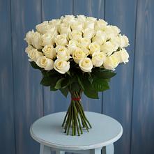 Букет 51 Белая роза Эдлесс Лав в Перевозе