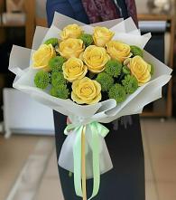 Букет цветов из:  Хризантемы и Розы в Перевозе