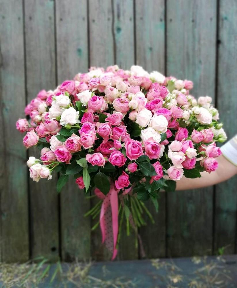 Букет Розовые кустовые розы Натали и Лав Лидия в Перевозе