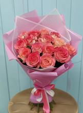 Букет 15 Розовых роз Равель в Перевозе